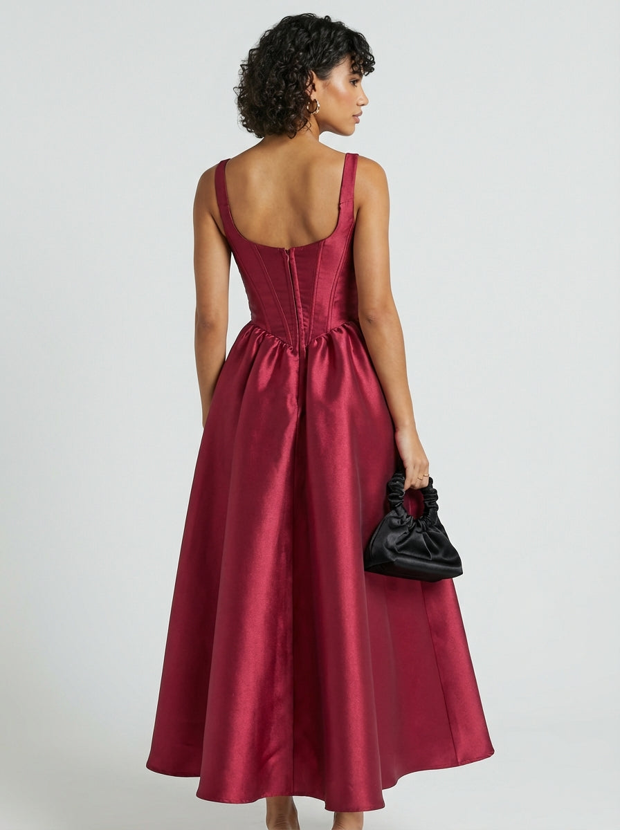 Brellmont | Burgundy Midi Dress