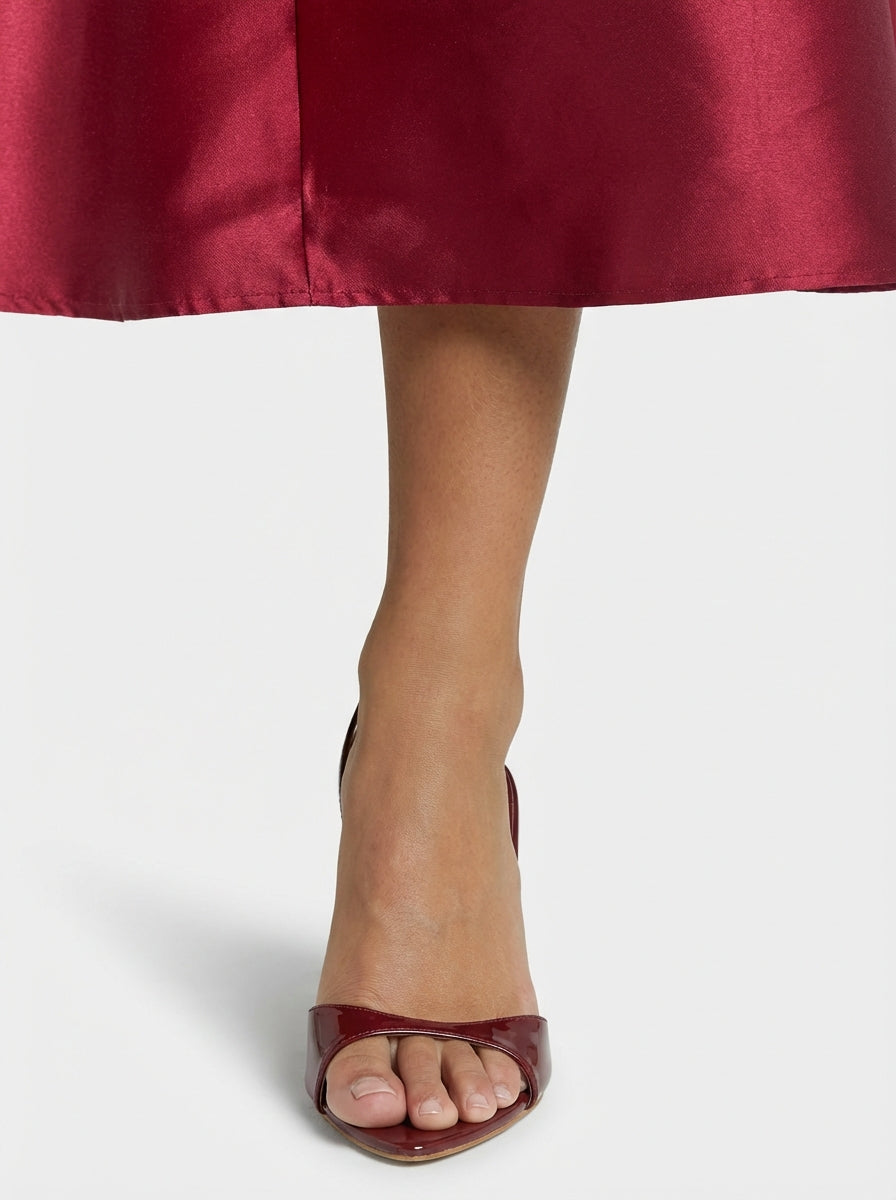 Brellmont | Burgundy Midi Dress