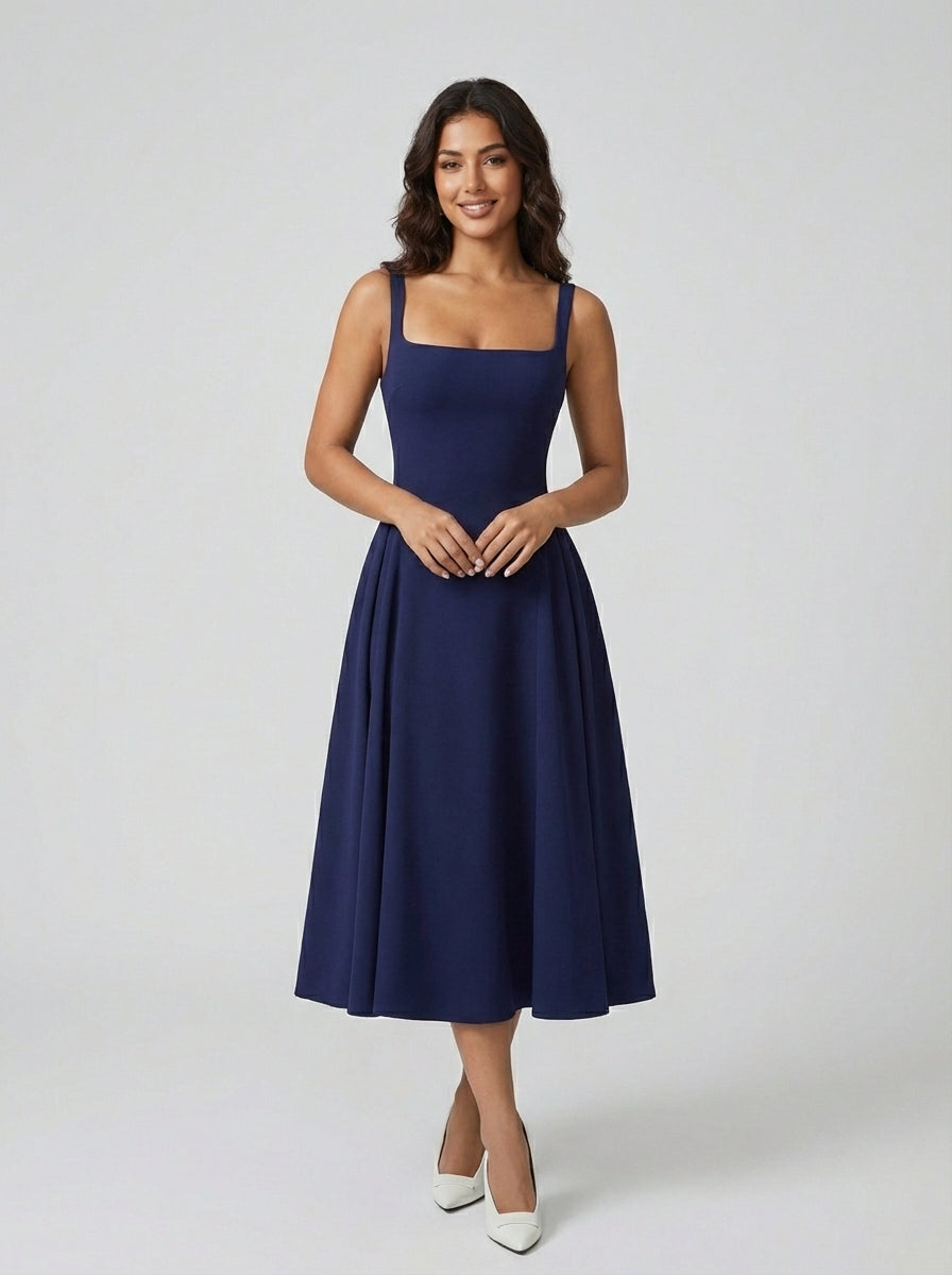Brellmont | Navy Midi Dress