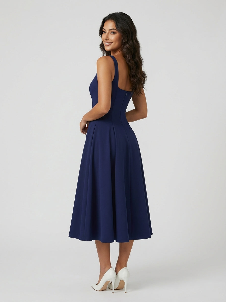 Brellmont | Navy Midi Dress