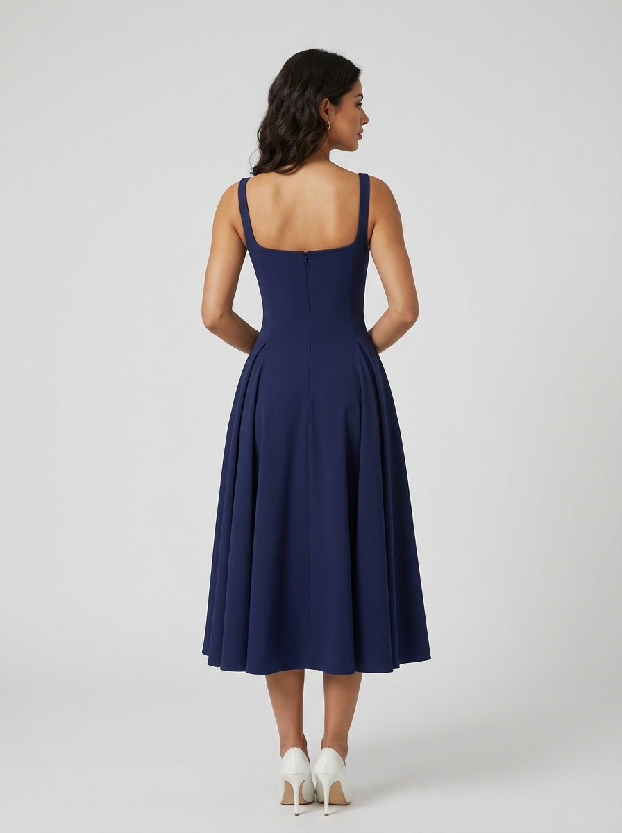 Brellmont | Navy Midi Dress