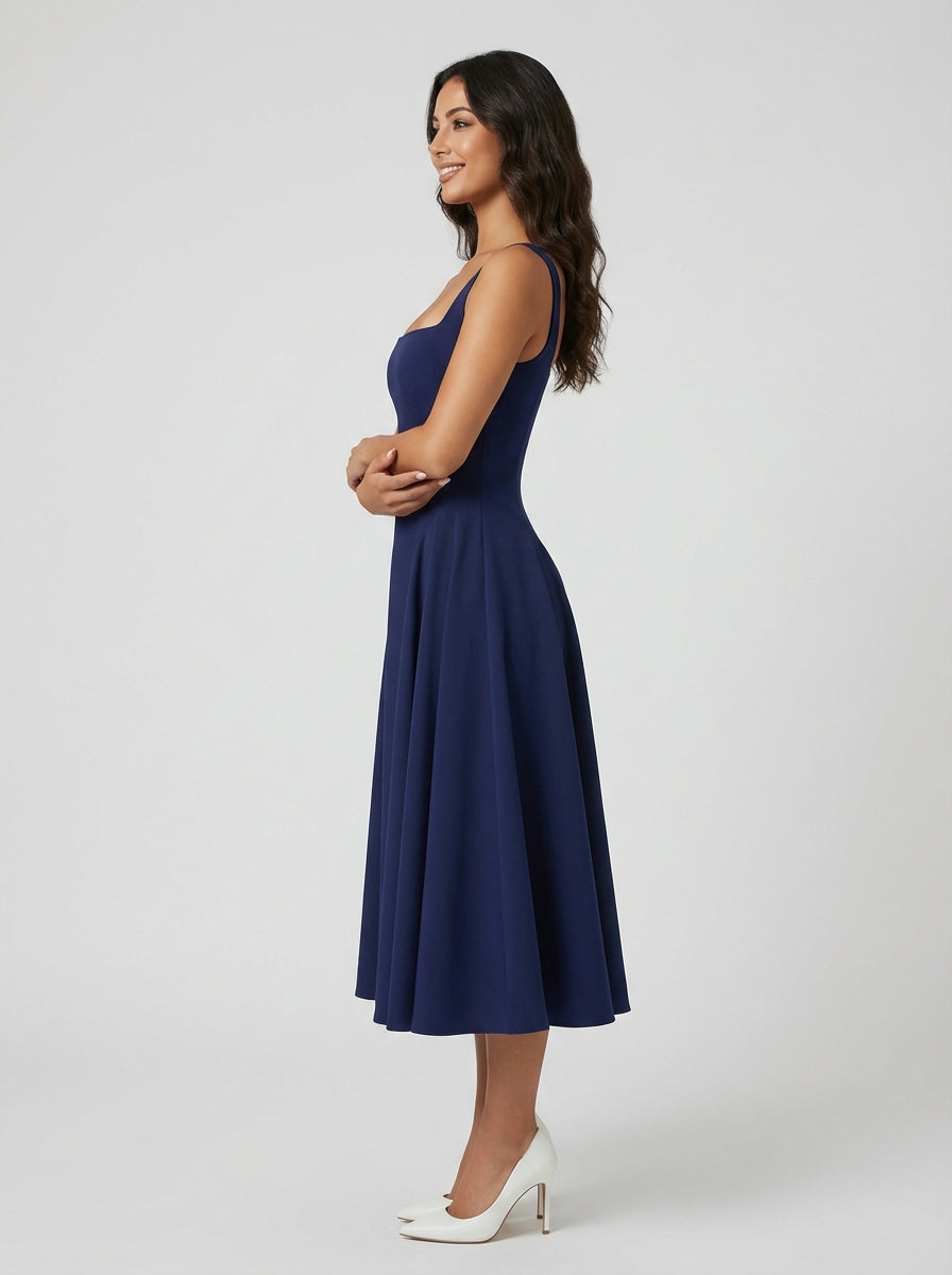Brellmont | Navy Midi Dress