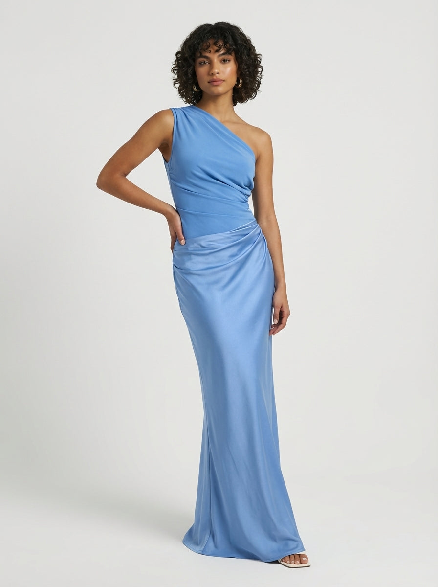 Brellmont | Grace Women’s One Shoulder Wedding Guest Maxi Dress