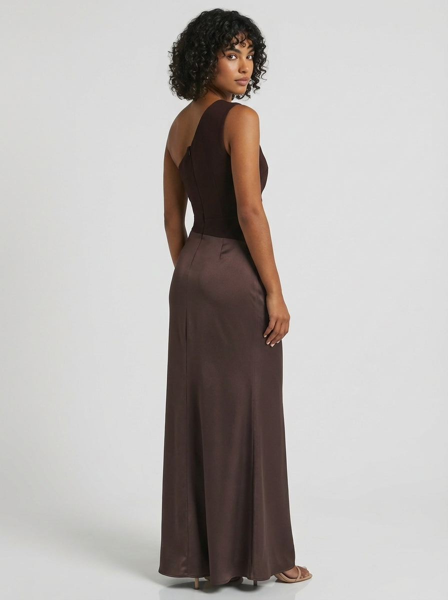 Brellmont | Grace Women’s One Shoulder Wedding Guest Maxi Dress