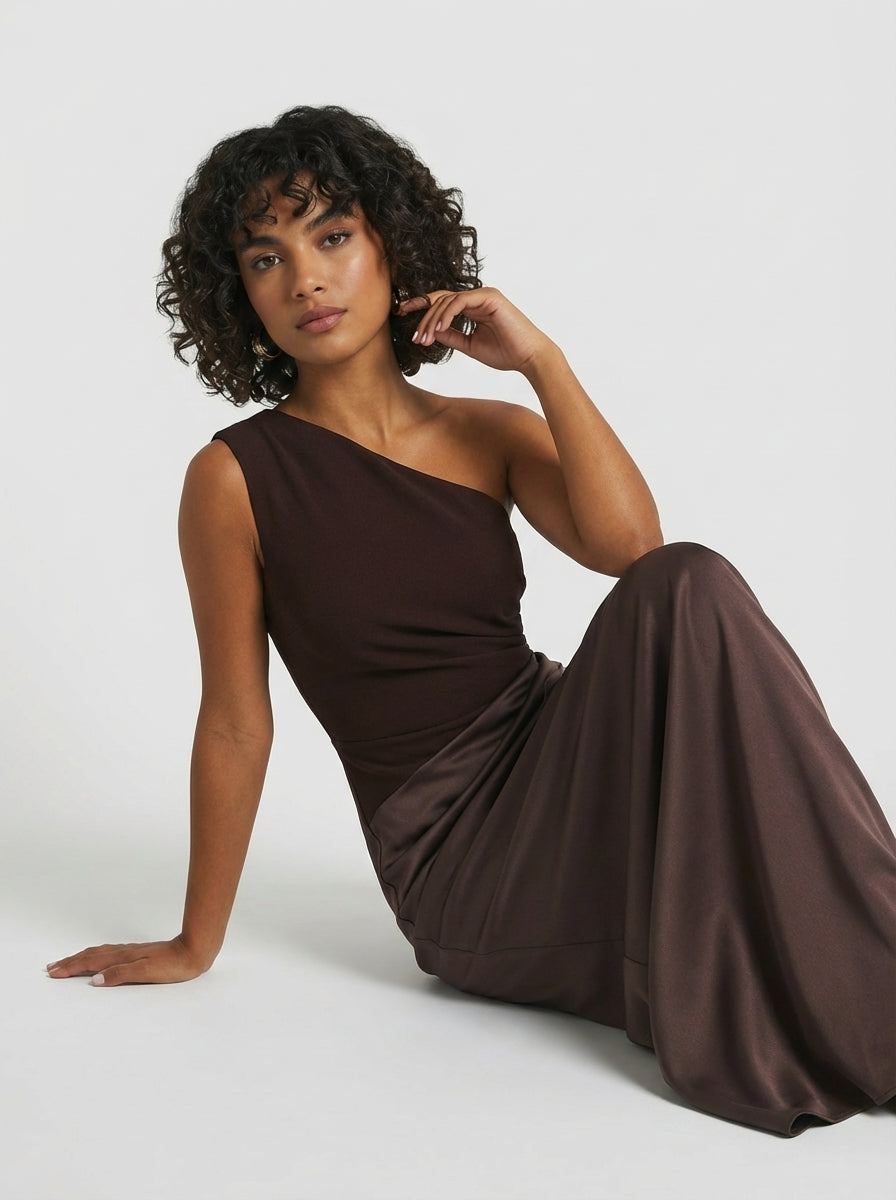 Brellmont | Grace Women’s One Shoulder Wedding Guest Maxi Dress