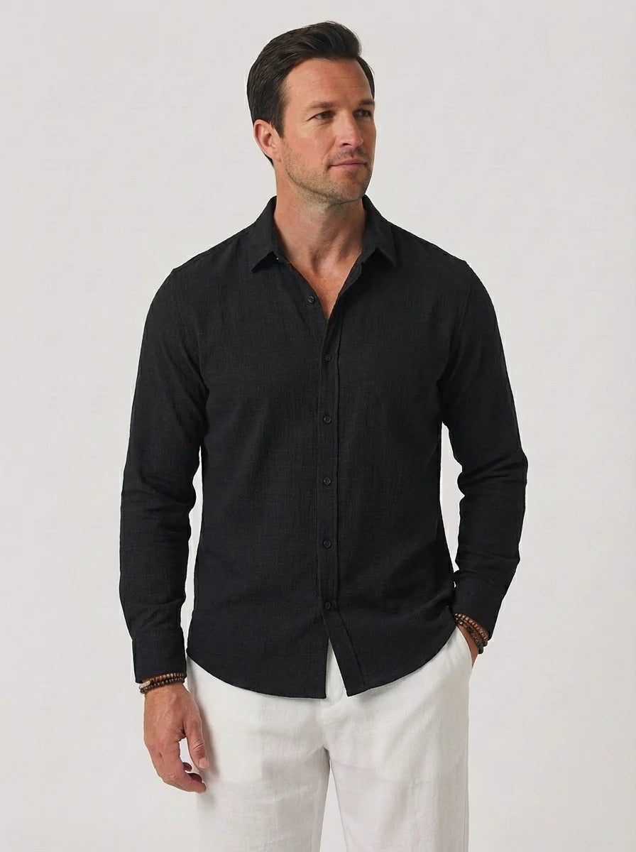 James | Summer Button Down Long Sleeve Shirt