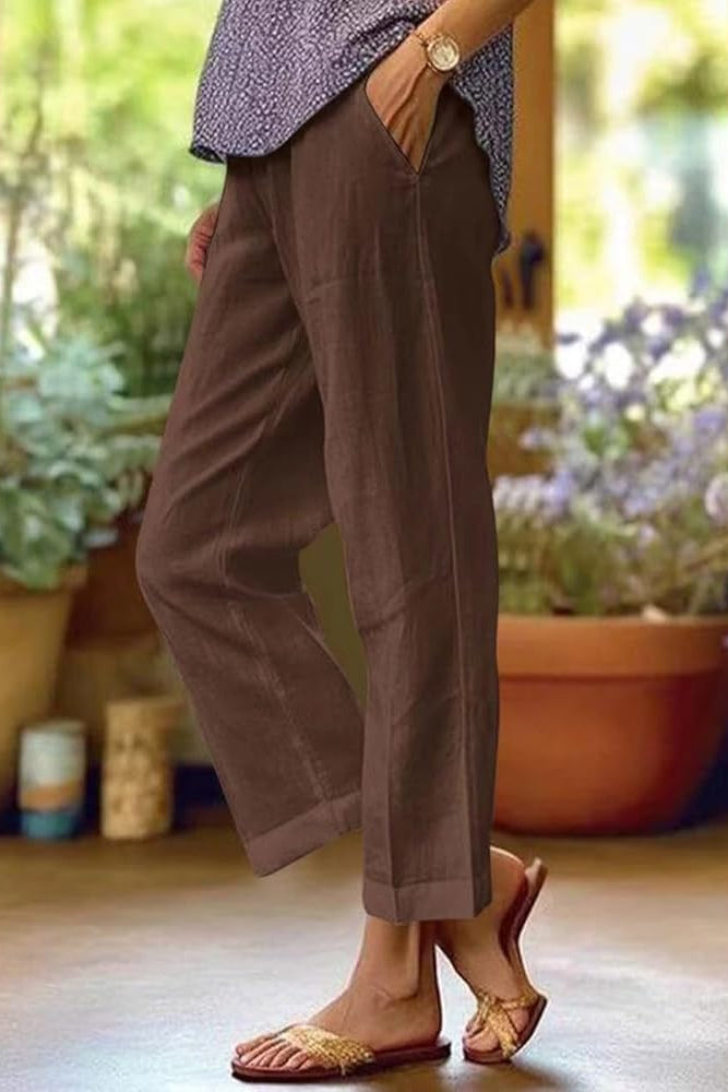 Aaliyah | Women’s Basic Side Pocket Summer Trousers
