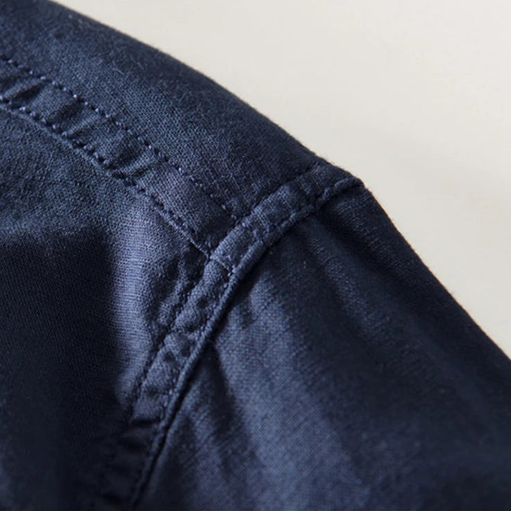 Aaron | Men’s Collared Long Sleeve Button Front Shirt