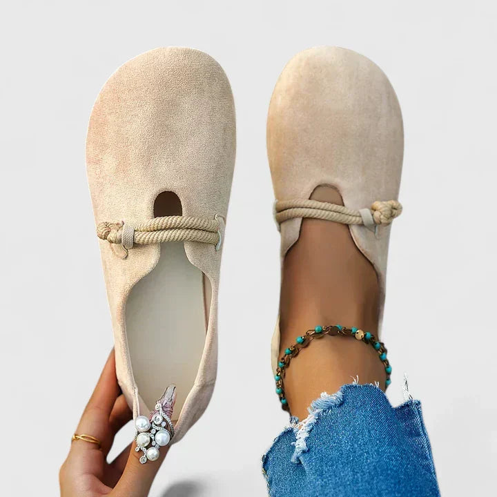 Abby | Women’s Slip On Rope Strap Rounded Toe Loafers