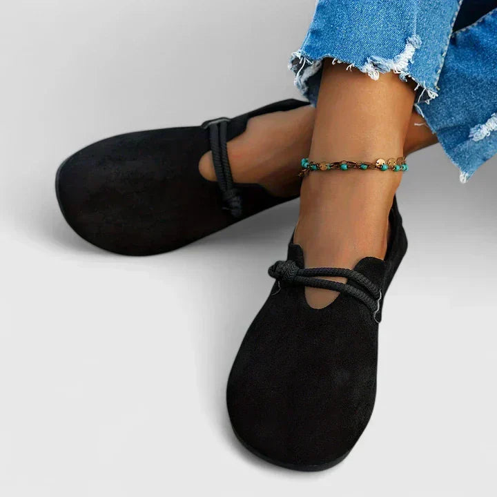 Abby | Women’s Slip On Rope Strap Rounded Toe Loafers