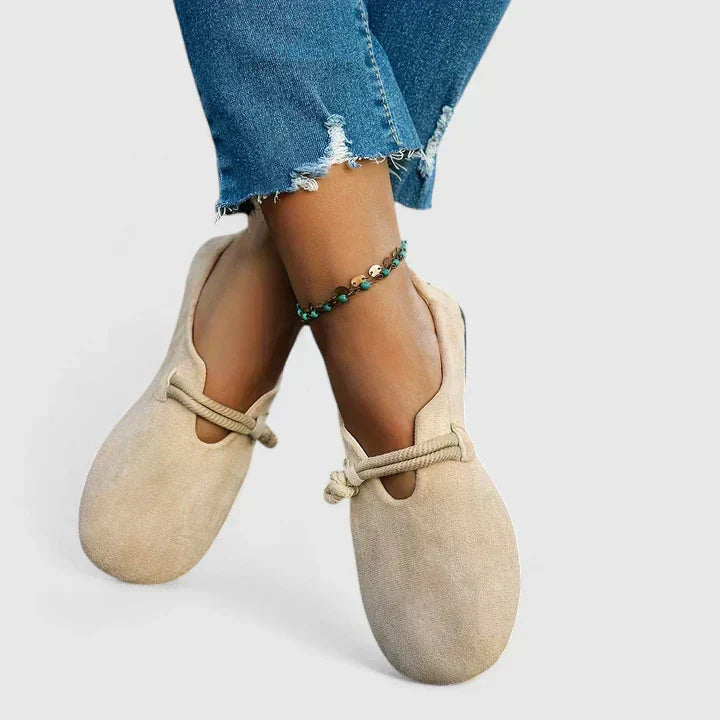 Abby | Women’s Slip On Rope Strap Rounded Toe Loafers