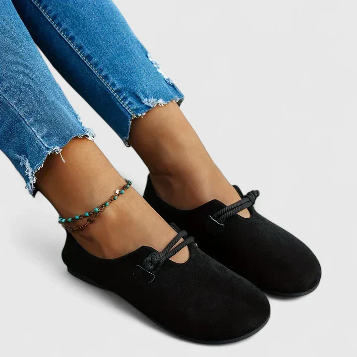 Abby | Women’s Slip On Rope Strap Rounded Toe Loafers