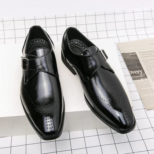 Adam | Men’s Monk Strap Brogue Wingtip Dress Shoes