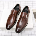 Adam | Men’s Monk Strap Brogue Wingtip Dress Shoes