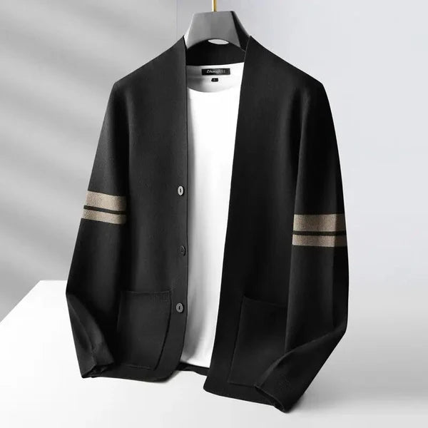Adan | Men’s Striped Sleeve Knit Cardigan