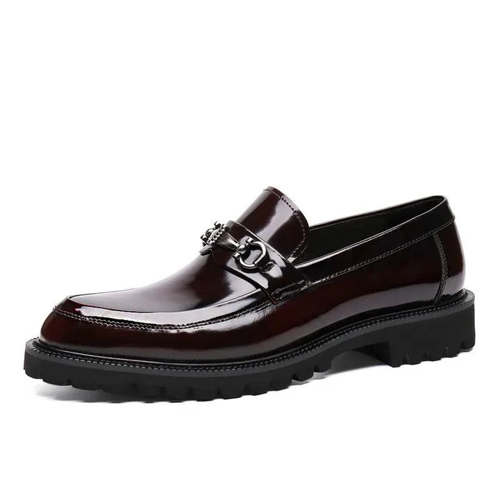Adaora | Men’s Buckle Detail Round Toe Slip On Dress Loafers