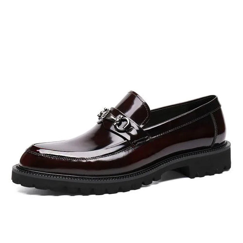 Adaora | Men’s Buckle Detail Round Toe Slip On Dress Loafers