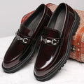 Adaora | Men’s Buckle Detail Round Toe Slip On Dress Loafers