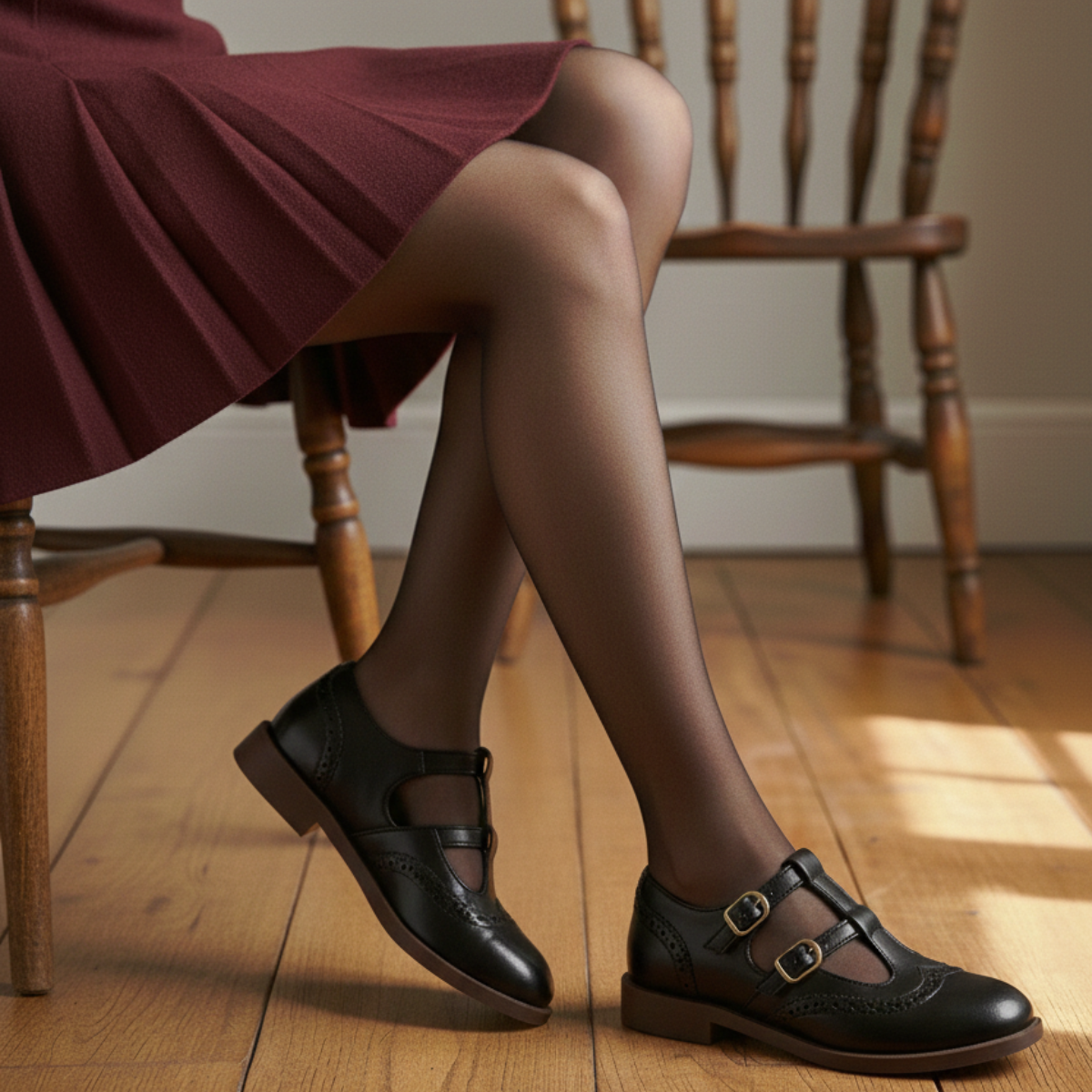 Adena | Women's Buckle Strap Closed Toe Mary Jane Shoes