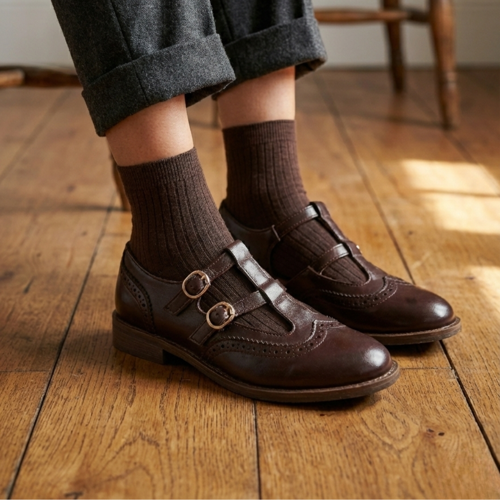 Adena | Women's Buckle Strap Closed Toe Mary Jane Shoes