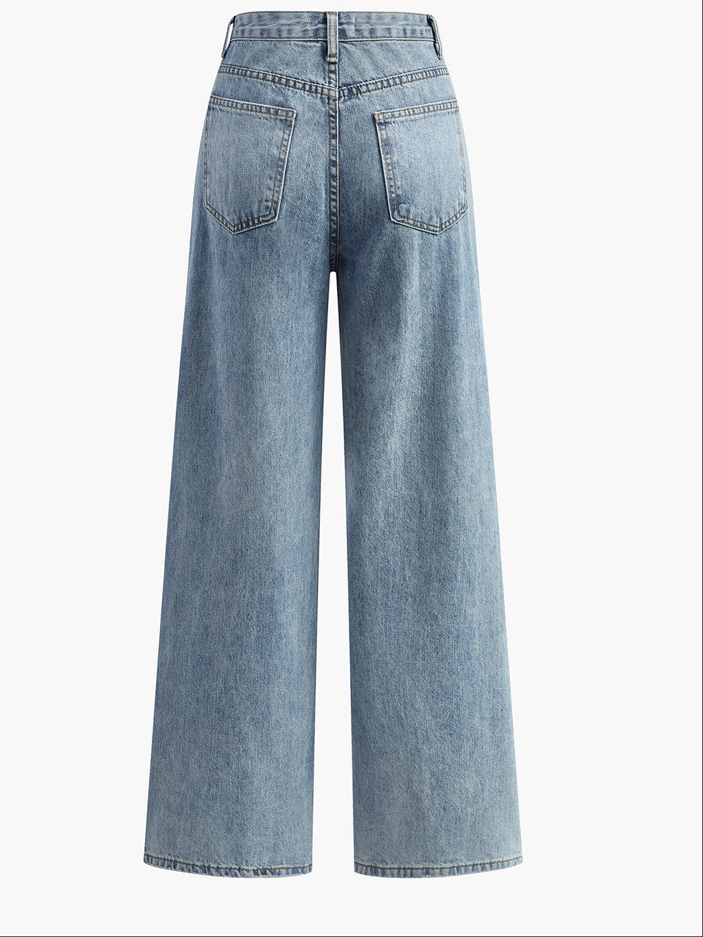 Adria | Women’s Button Front Asymmetric Pocket Wide Leg Jeans