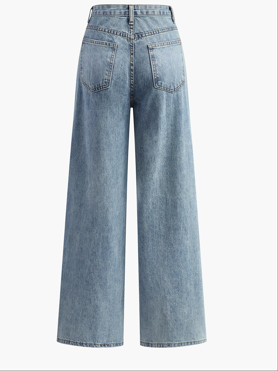 Adria | Women’s Button Front Asymmetric Pocket Wide Leg Jeans