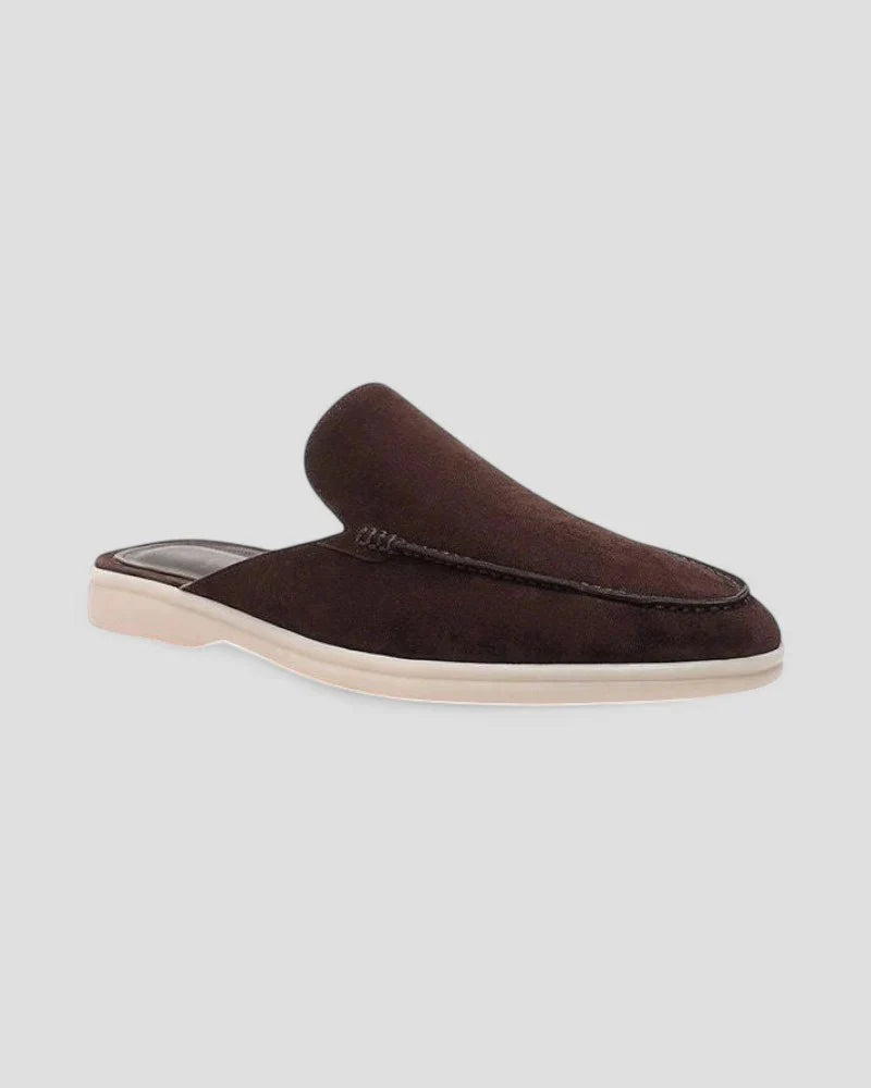 Adrian | Men’s Textured Slip On Round Toe Mules