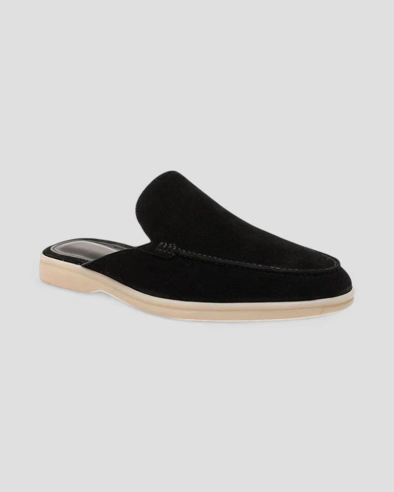 Adrian | Men’s Textured Slip On Round Toe Mules