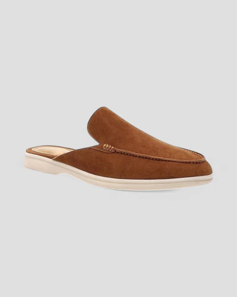 Adrian | Men’s Textured Slip On Round Toe Mules
