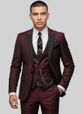 Adriano | Men’s Contrast Lapel Three Piece Wedding Guest Suit