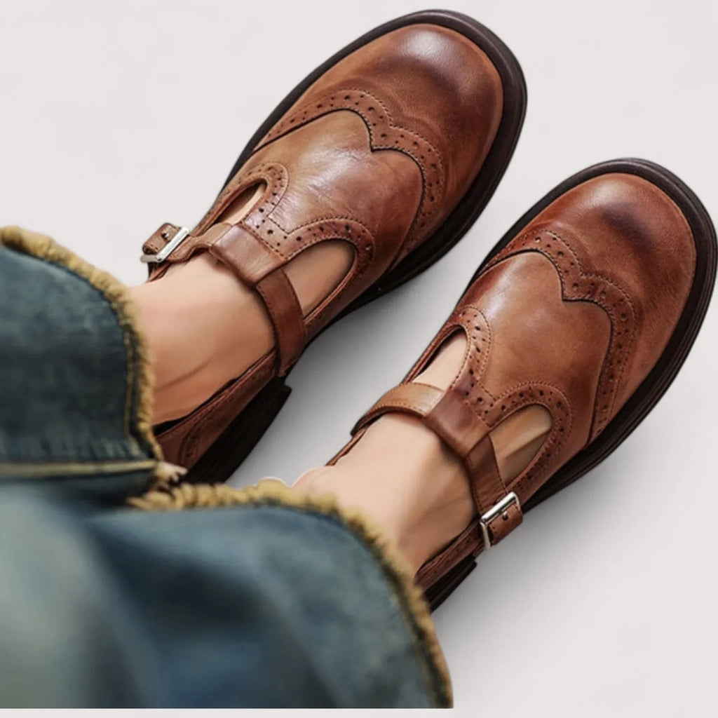 Agatha | Women’s Buckle Strap Round Toe Mary Janes Shoes