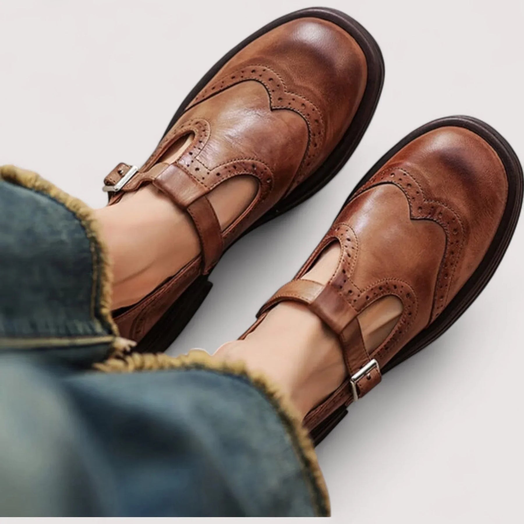 Agatha | Women’s Buckle Strap Round Toe Mary Janes Shoes