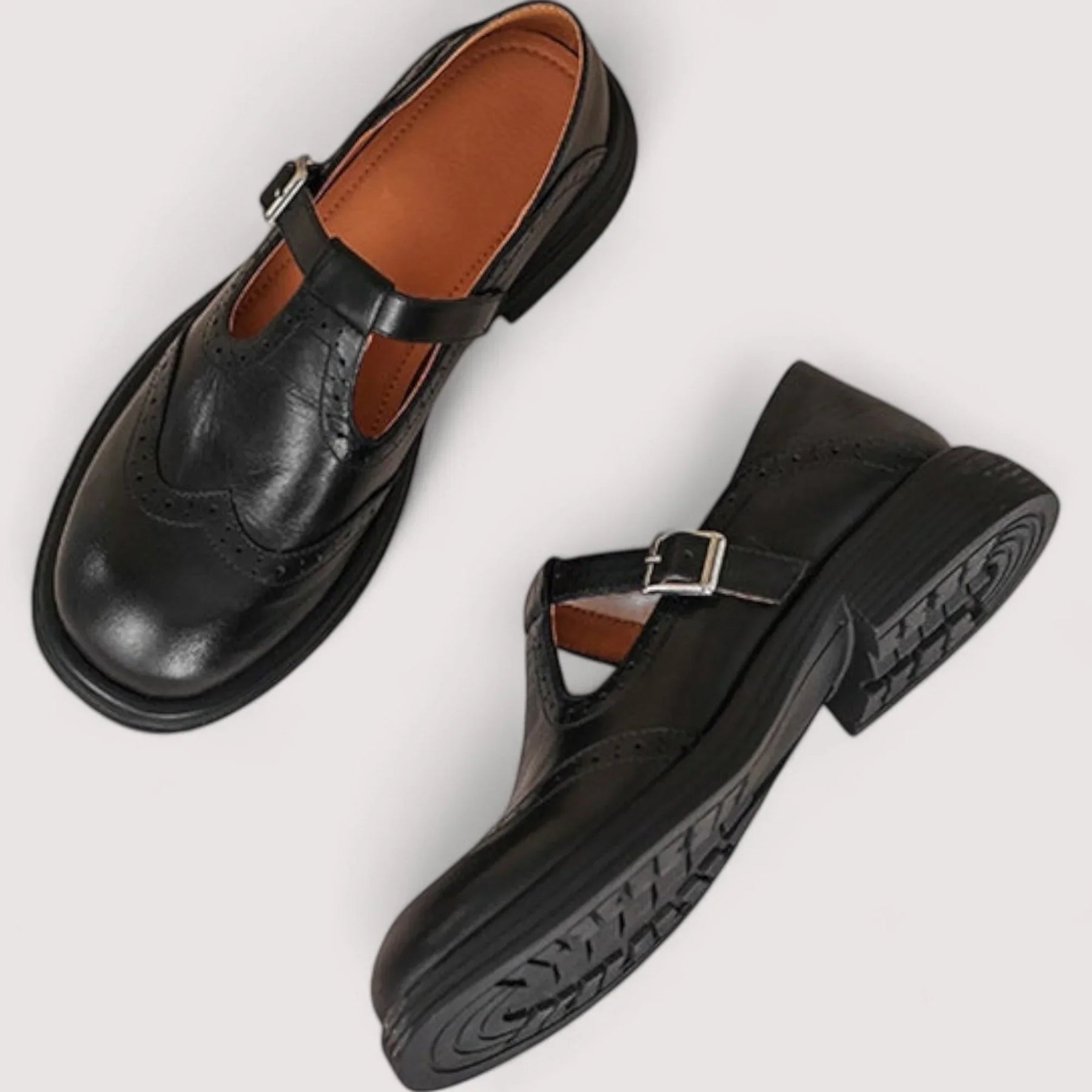 Agatha | Women’s Buckle Strap Round Toe Mary Janes Shoes