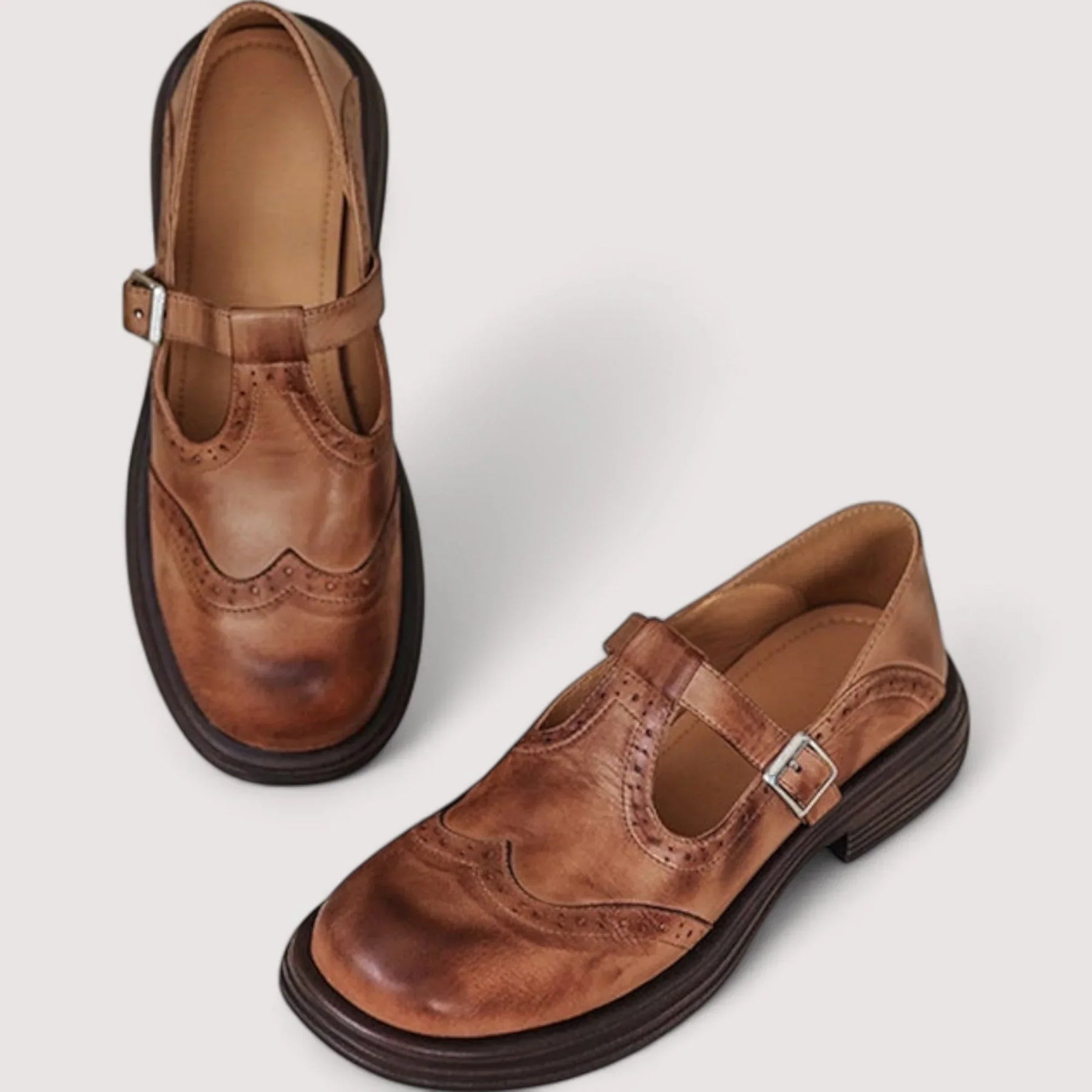 Agatha | Women’s Buckle Strap Round Toe Mary Janes Shoes