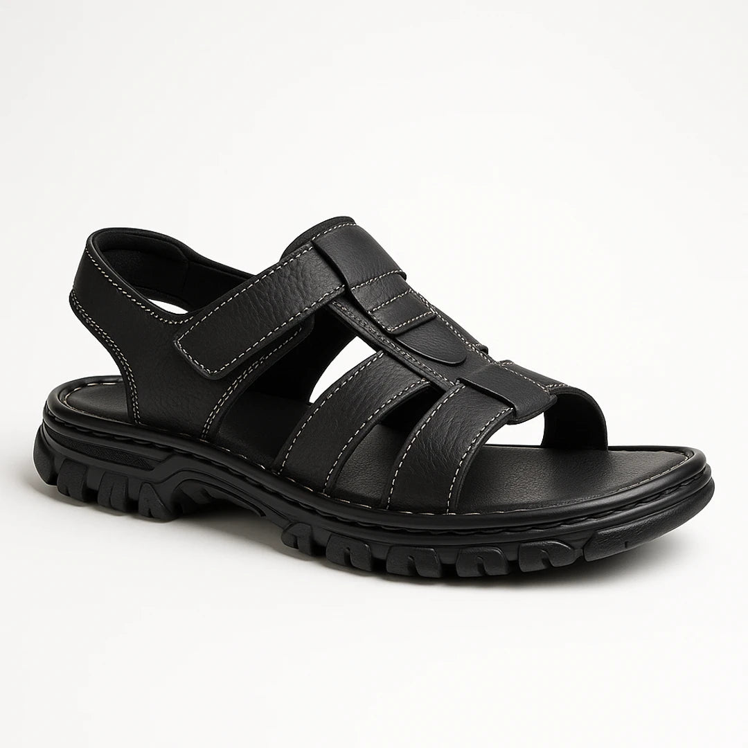 Agnar | Men's Open Toe Adjustable Hook And Loop Sandals