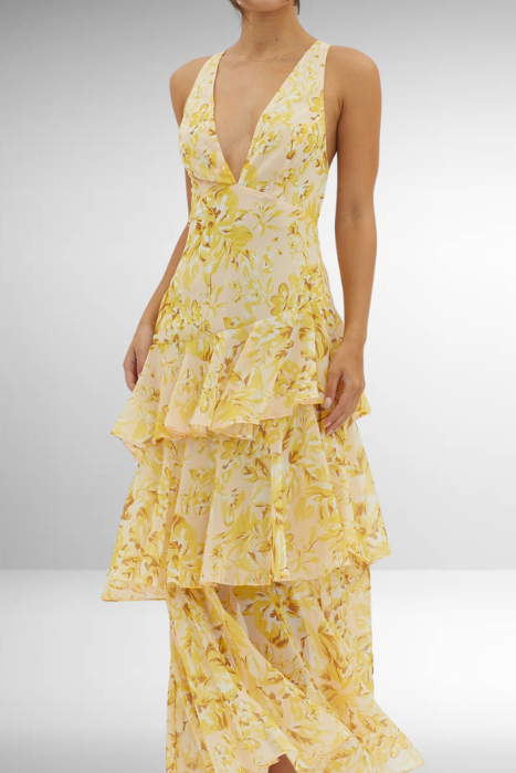 Agnes | Women’s Backless V Neck Grad Party Dress
