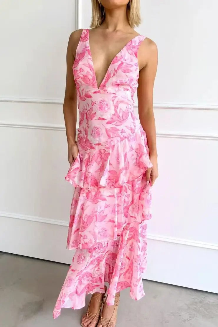 Agnes | Women’s Backless V Neck Grad Party Dress