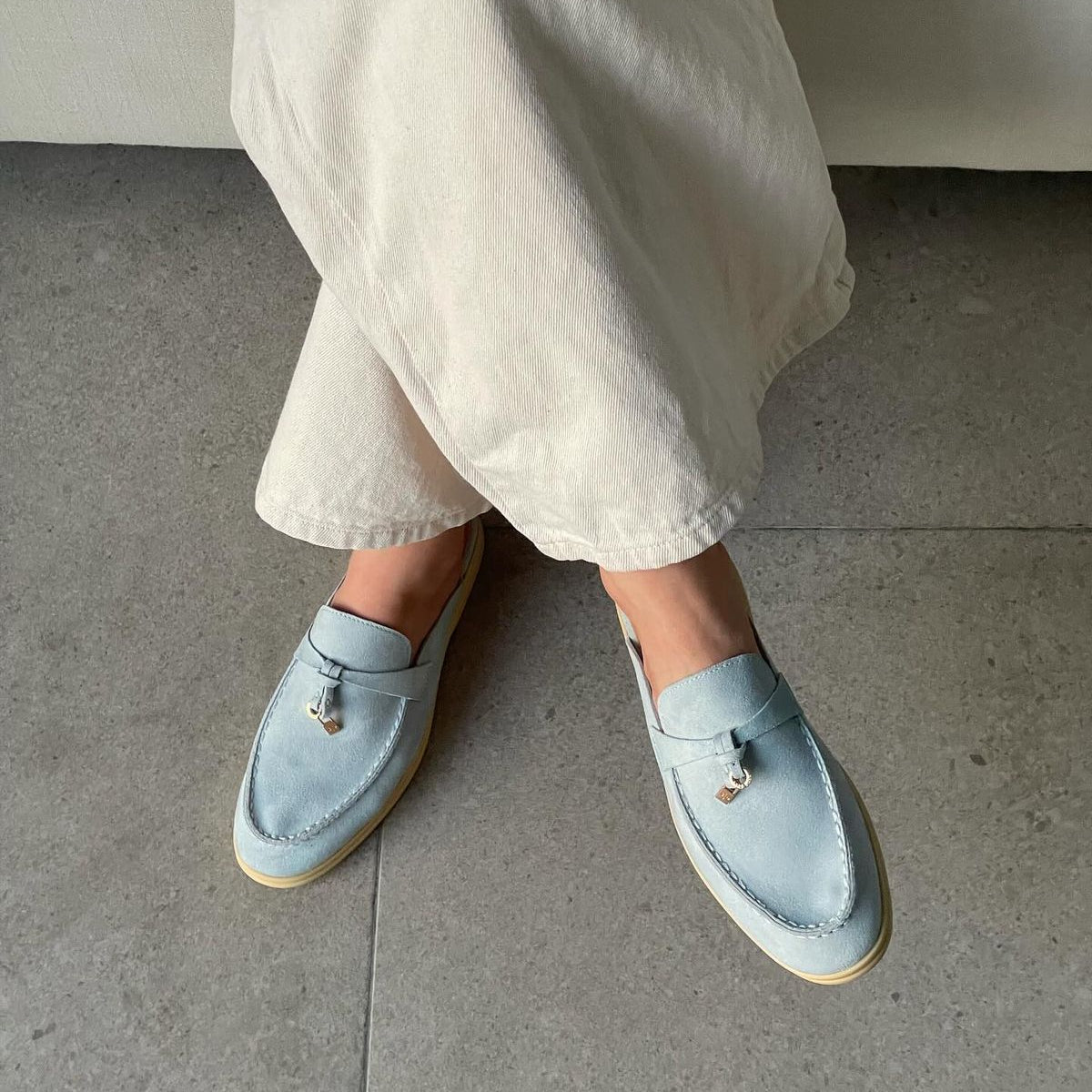 Ahanu | Women’s Closed Toe Slip On Low Heel Dress Loafers