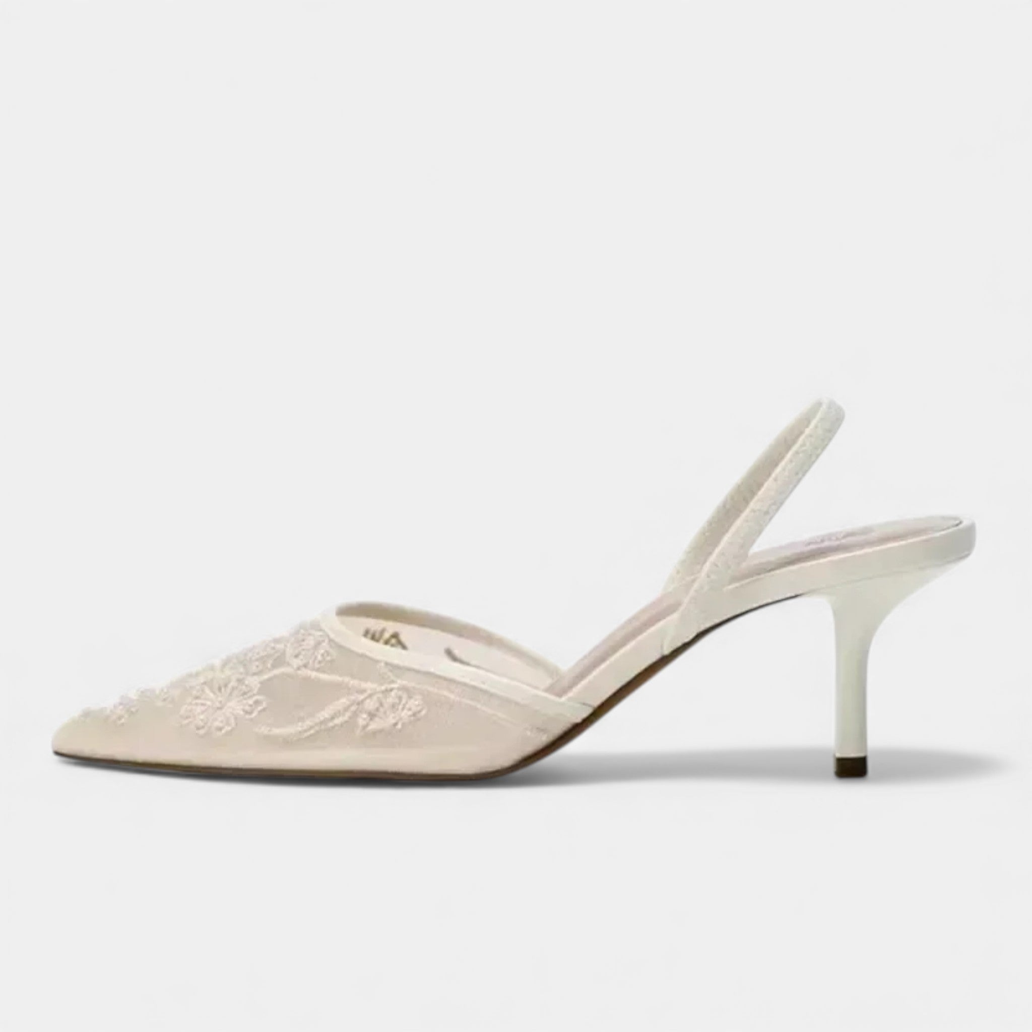 Ahava | Women's Mesh Strap Pointed Toe Slip On Heels