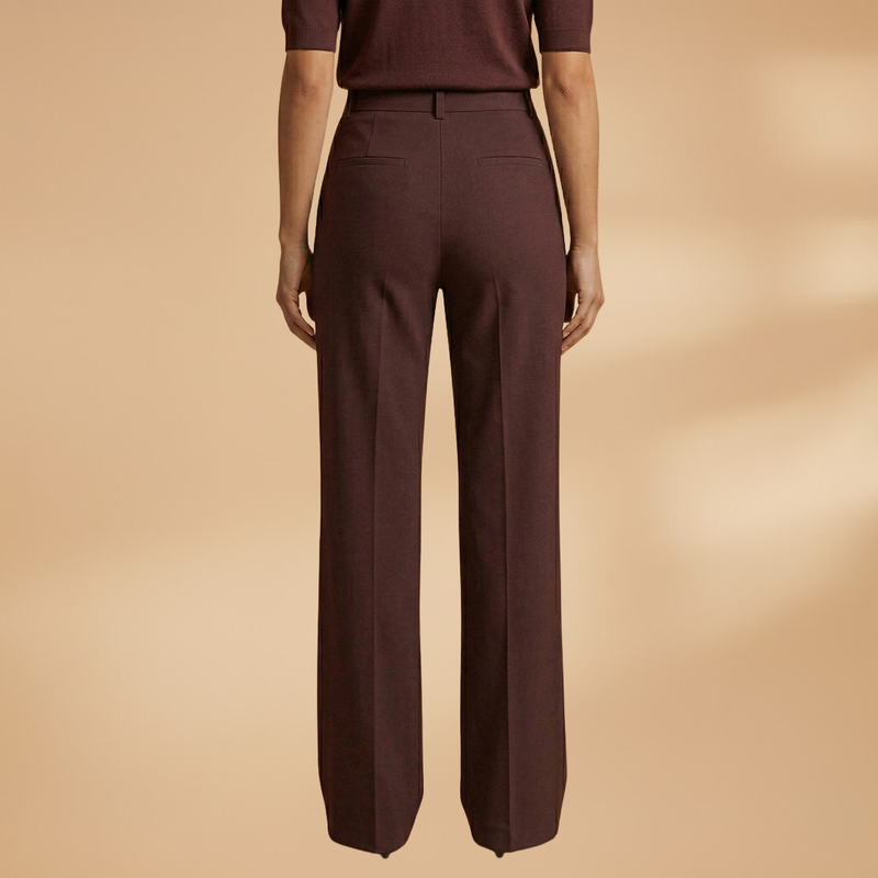 Aholanei | Women's Wide Leg Button Front High Waisted Pants