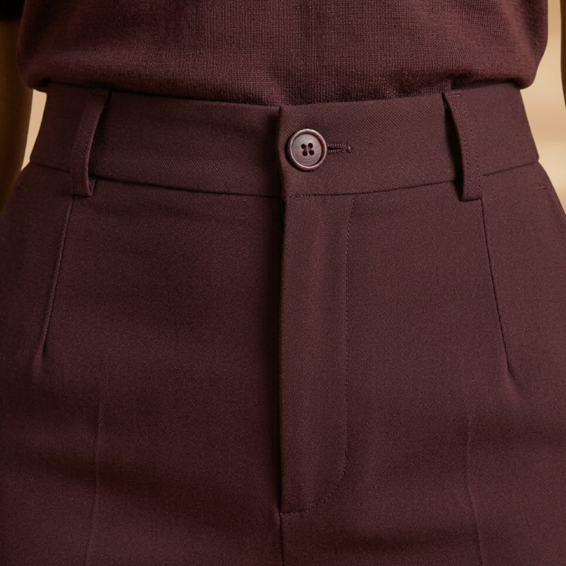 Aholanei | Women's Wide Leg Button Front High Waisted Pants