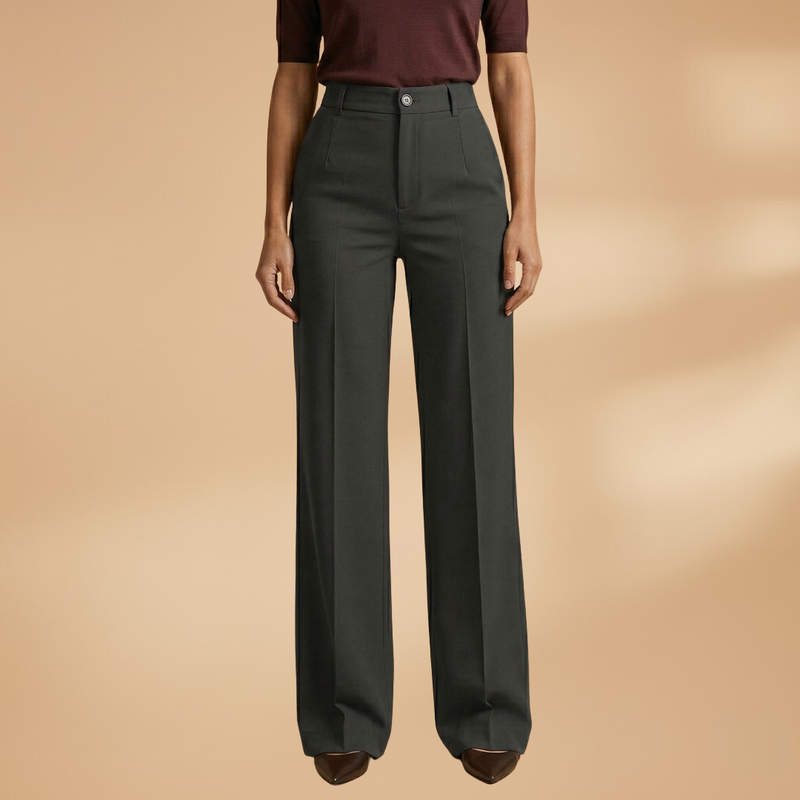 Aholanei | Women's Wide Leg Button Front High Waisted Pants
