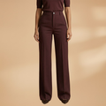 Aholanei | Women's Wide Leg Button Front High Waisted Pants