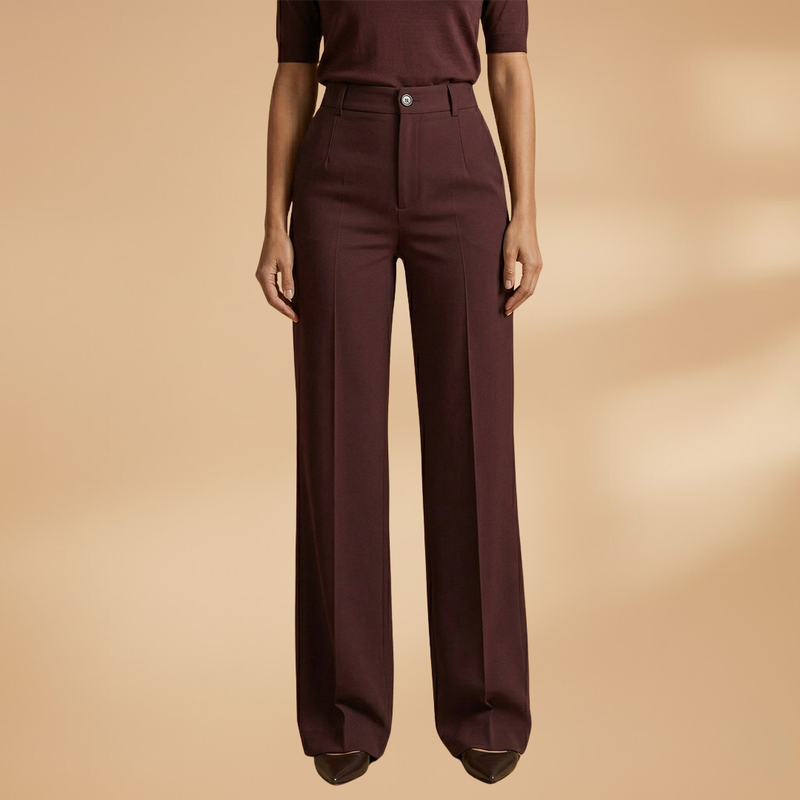 Aholanei | Women's Wide Leg Button Front High Waisted Pants