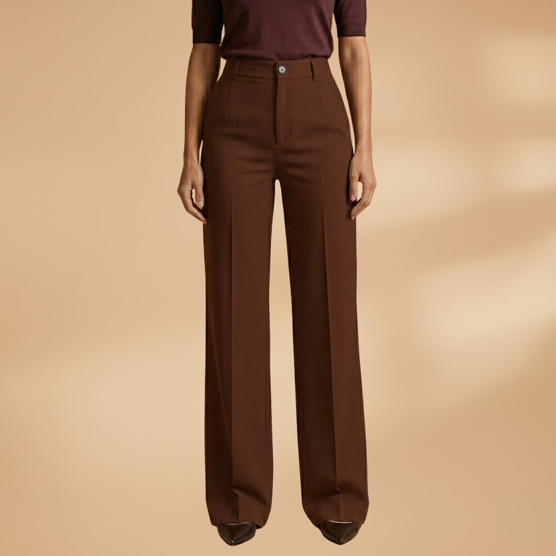Aholanei | Women's Wide Leg Button Front High Waisted Pants