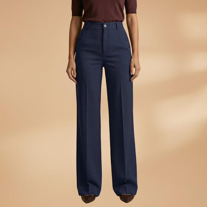 Aholanei | Women's Wide Leg Button Front High Waisted Pants