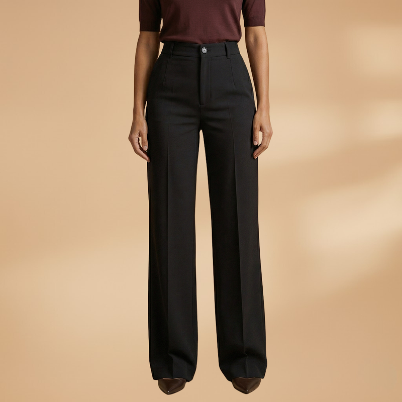 Aholanei | Women's Wide Leg Button Front High Waisted Pants
