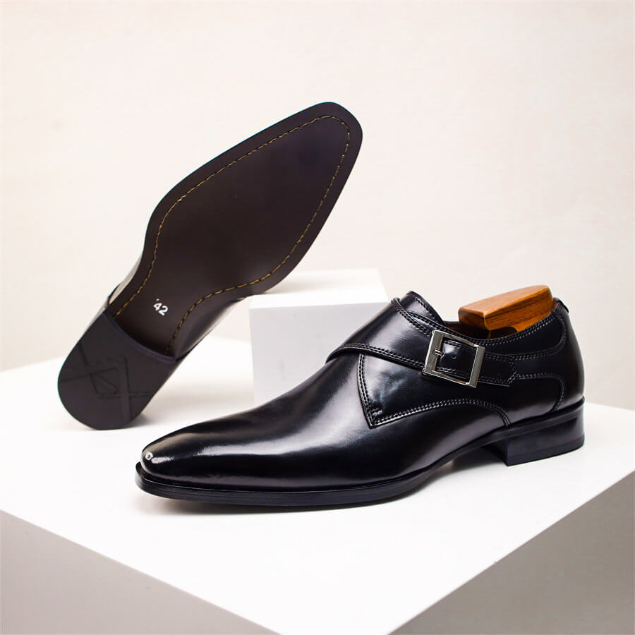 Aidan | Men’s Tapered Square Toe Monk Strap Dress Shoes