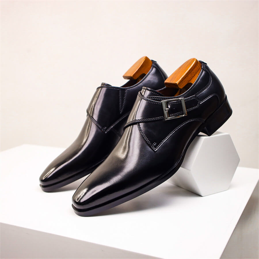 Aidan | Men’s Tapered Square Toe Monk Strap Dress Shoes