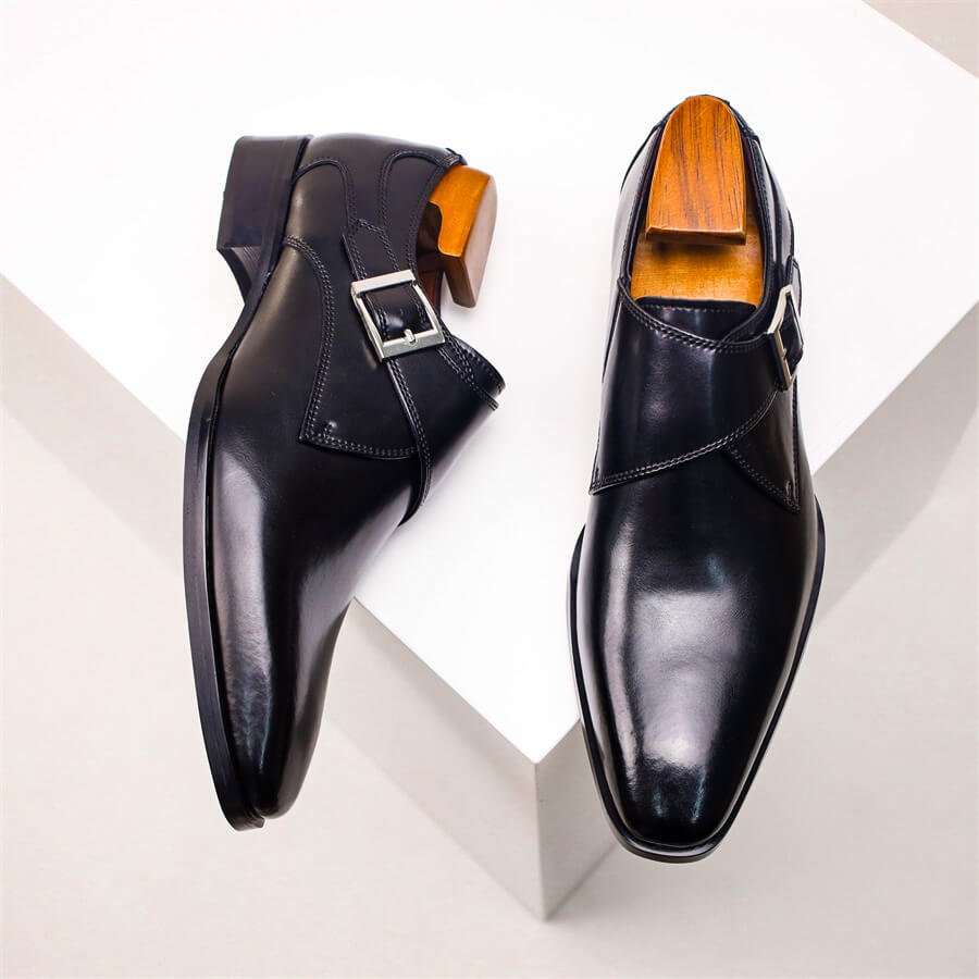 Aidan | Men’s Tapered Square Toe Monk Strap Dress Shoes